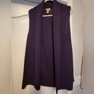 Chico’s Elegant Purple Knit Sweater Vest